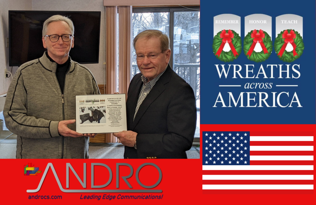 Local Wreaths Across America Organizers Thank ANDRO For Support