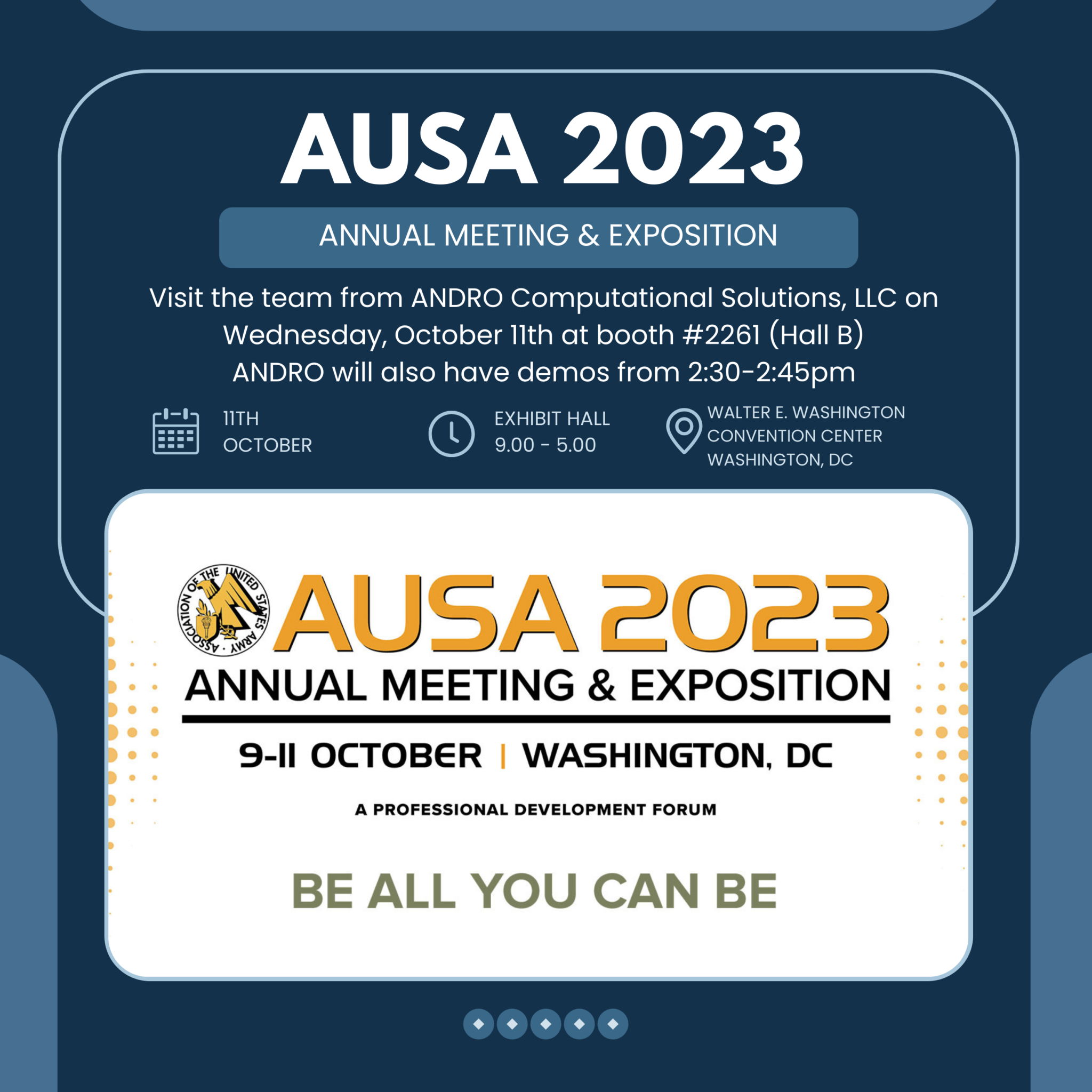 ANDRO Exhibits & Demos at AUSA 2023 – ANDRO Computational Solutions