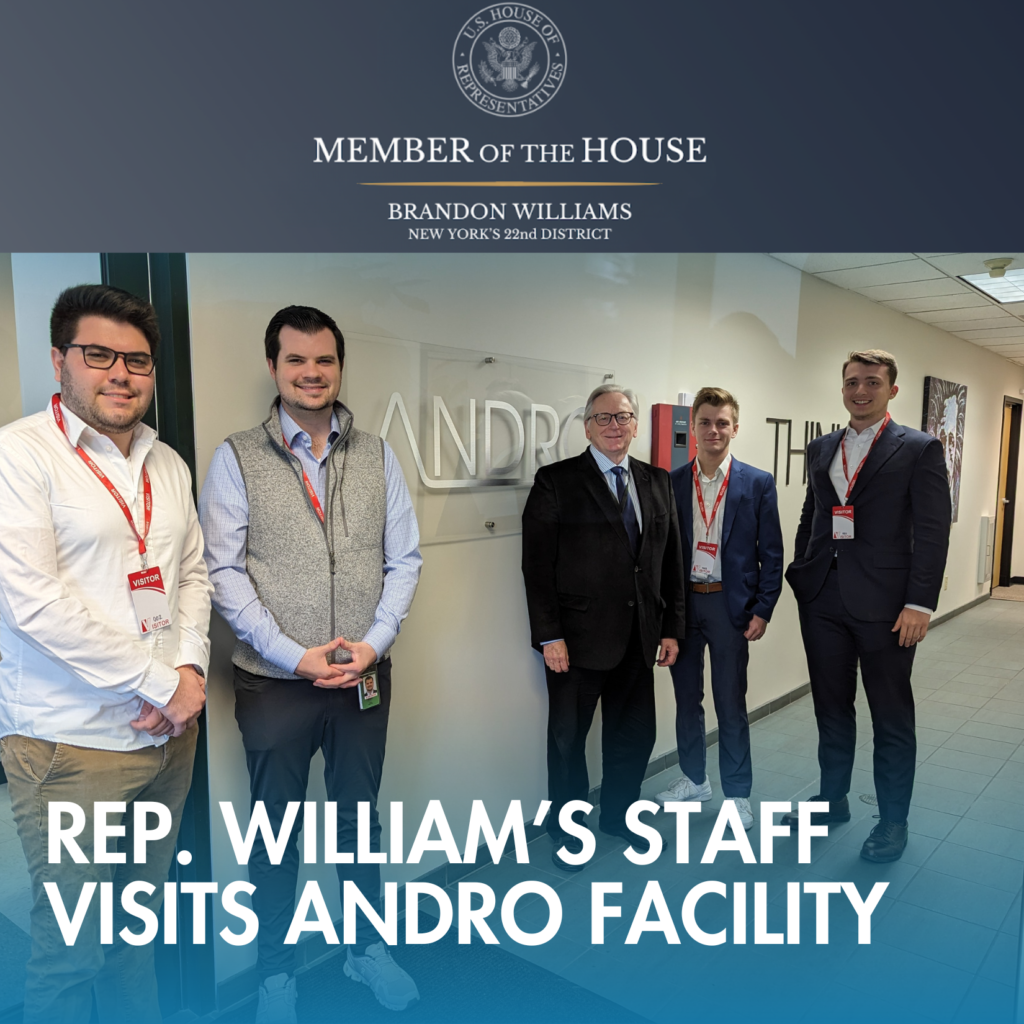 Rep. Williams’ Staff Visits ANDRO Facility in Rome, NY