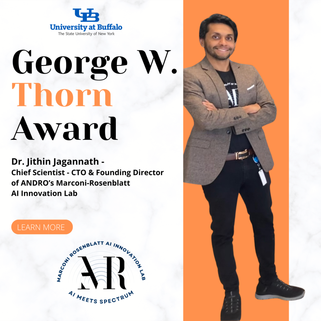 Celebrating Dr. Jithin Jagannath: Recipient of the University at Buffalo's George W. Thorn Award